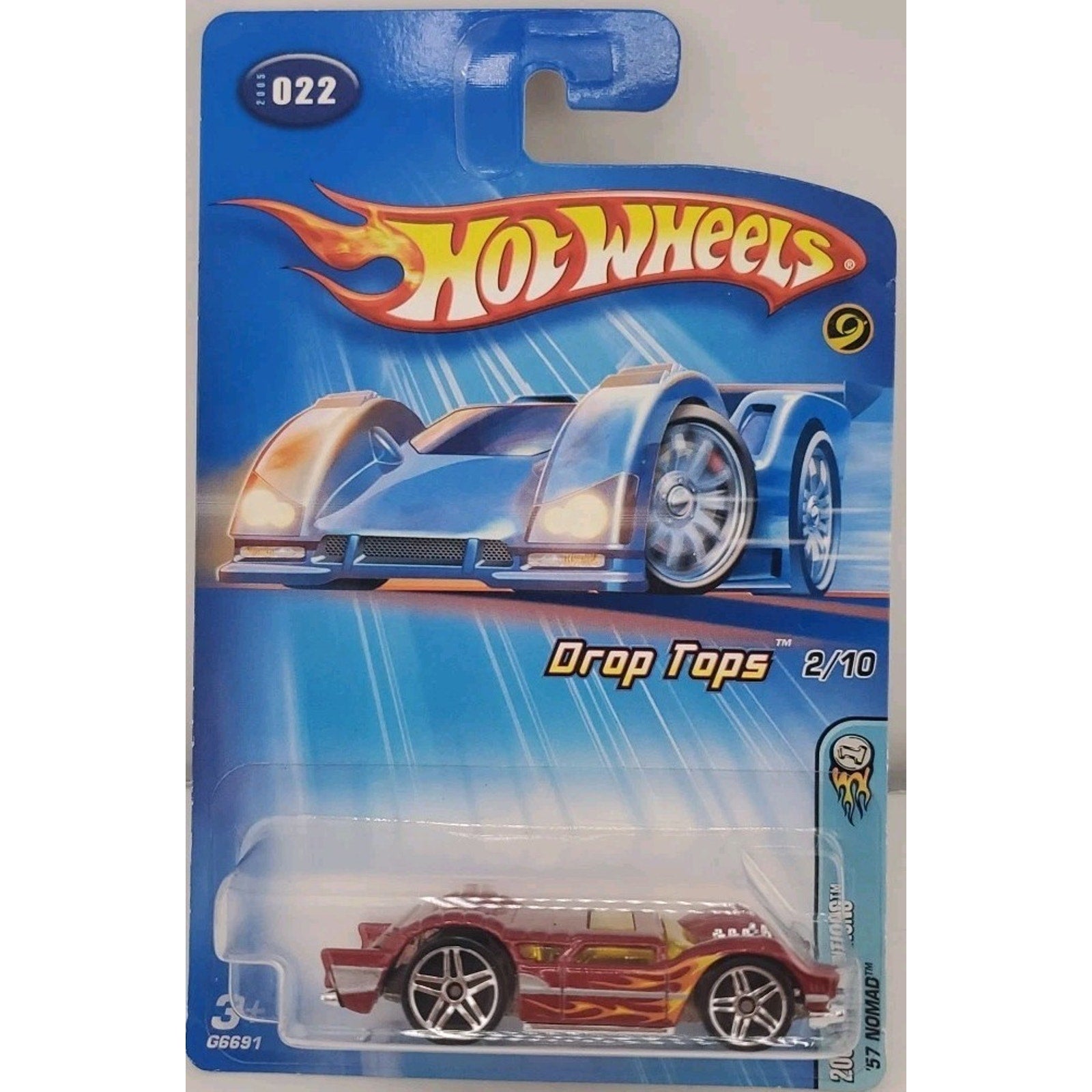 Hot Wheels '57 NOMAD, Red; 2005 First Editions Series 2/10 #022
