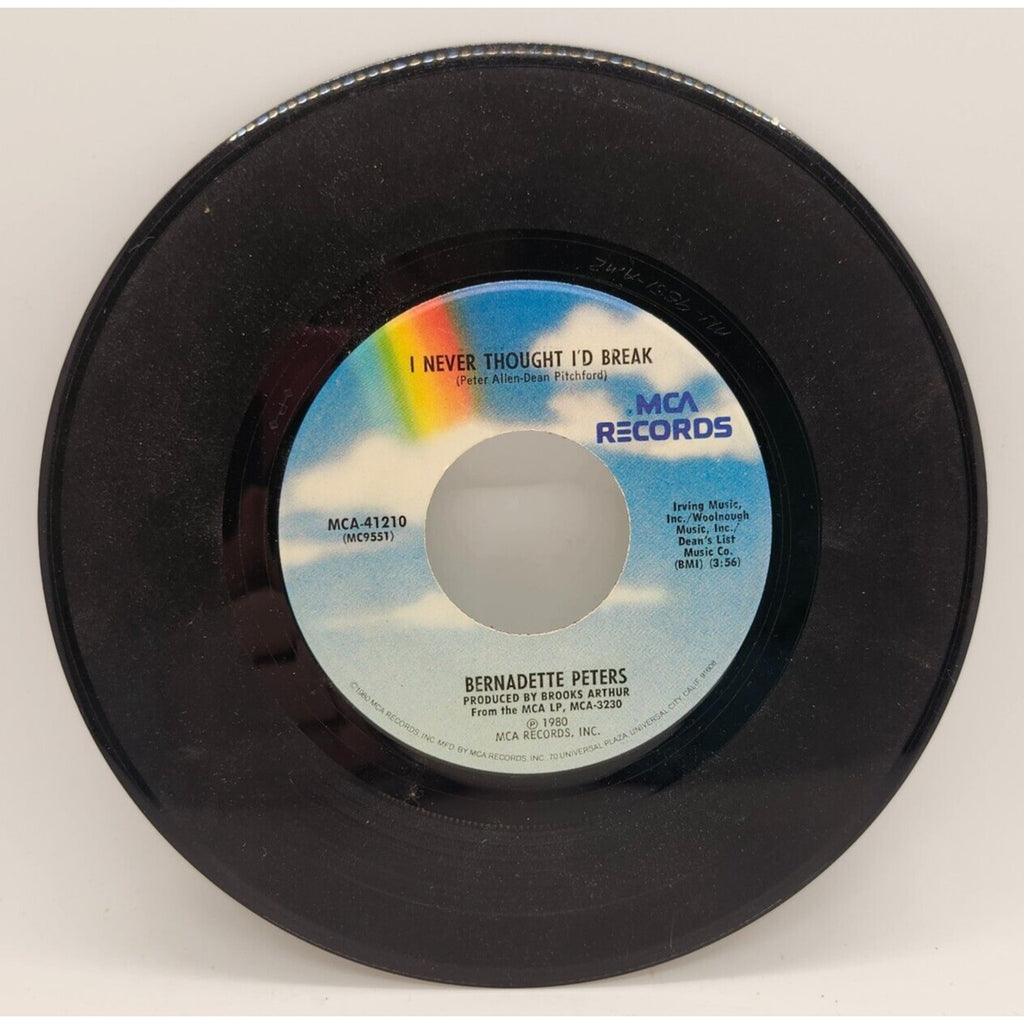 Gee Whiz / I Never Thought I'd Break By Bernadette Peters (Record) - 41210