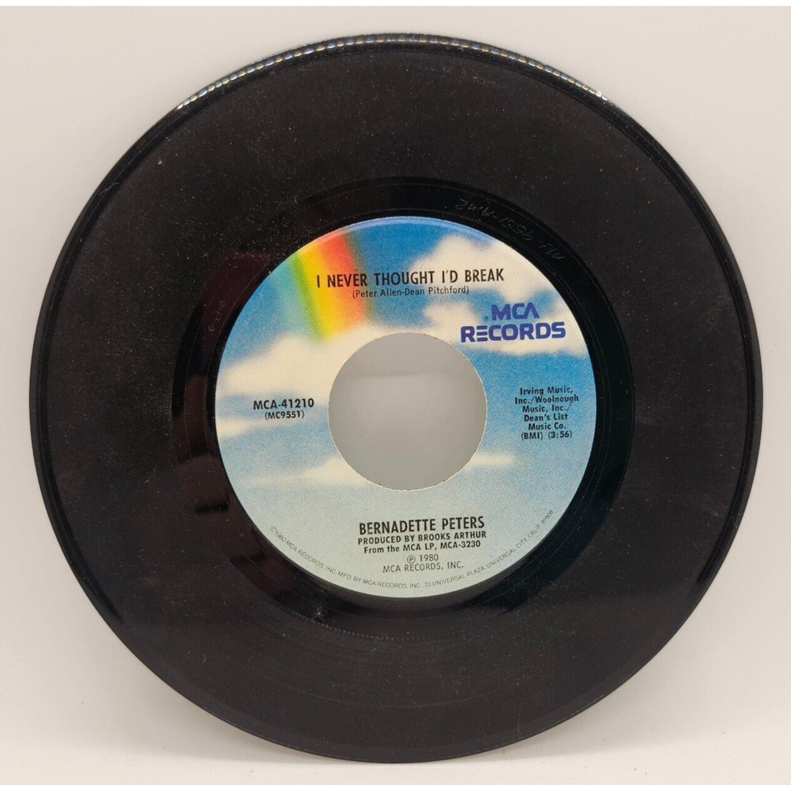 Gee Whiz / I Never Thought I'd Break By Bernadette Peters (Record) - 41210