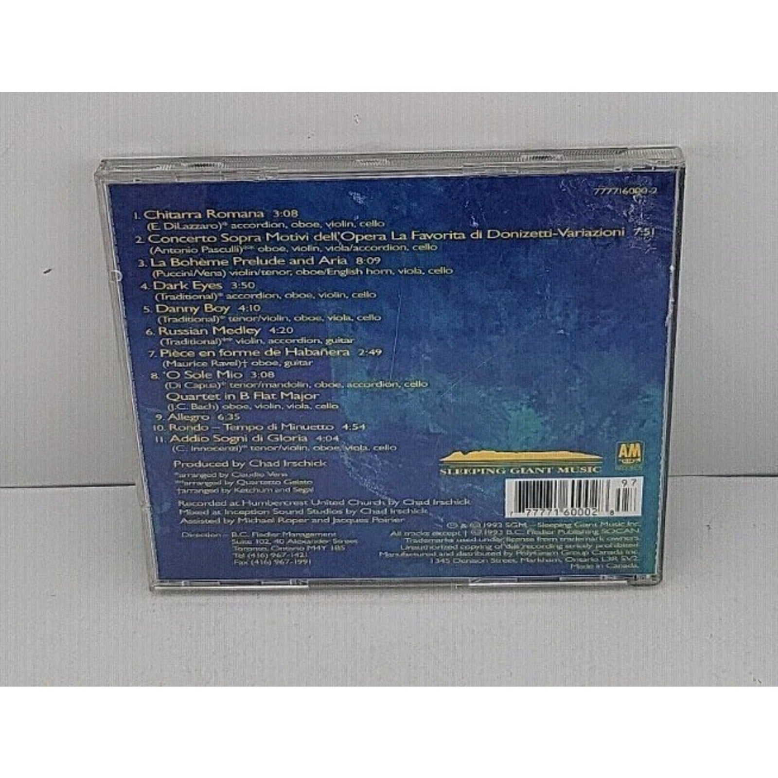 Quartetto Gelato By Quartetto Gelato (CD 1993)
