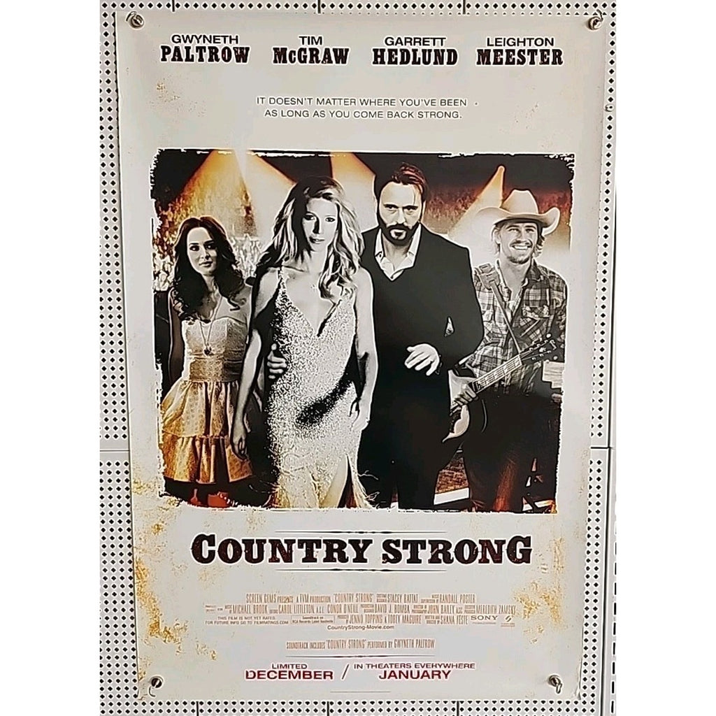 Country Strong Movie Poster 27x40 D/S Tim McGraw Gweneth Paltrow Garrett Hedlund