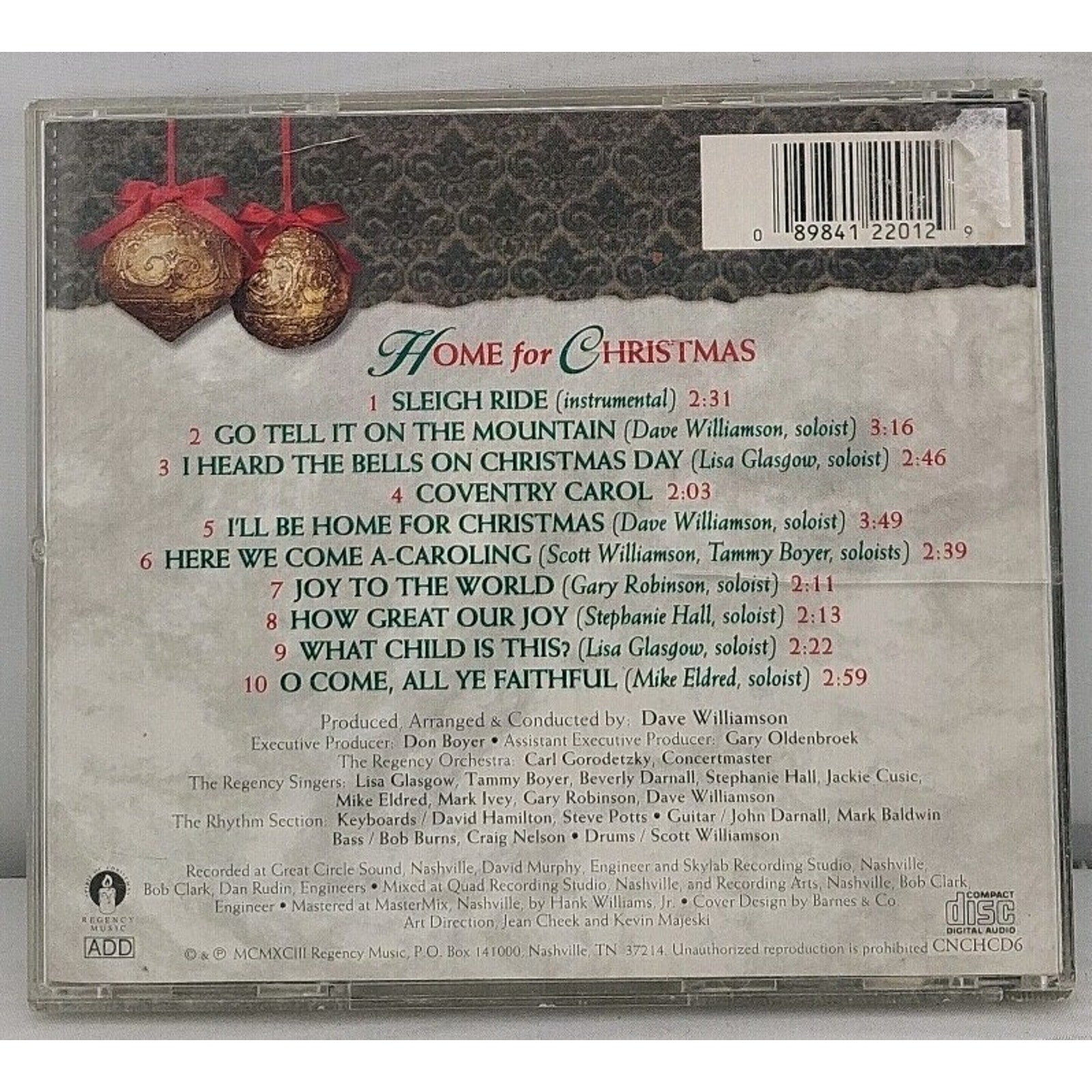 Home for Christmas [Unison] by Regency Singers (CD, Aug-1997, Unison)