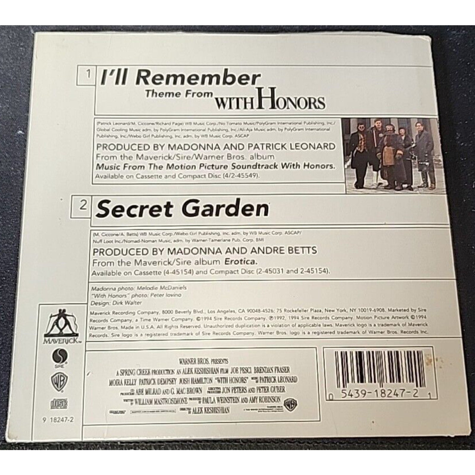 I'll Remember [Single] by Madonna (CD, Feb-1994, Maverick)