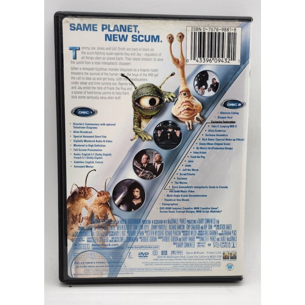 Men in Black II (DVD, 2002, 2-Disc Set, Special Edition Full Frame)
