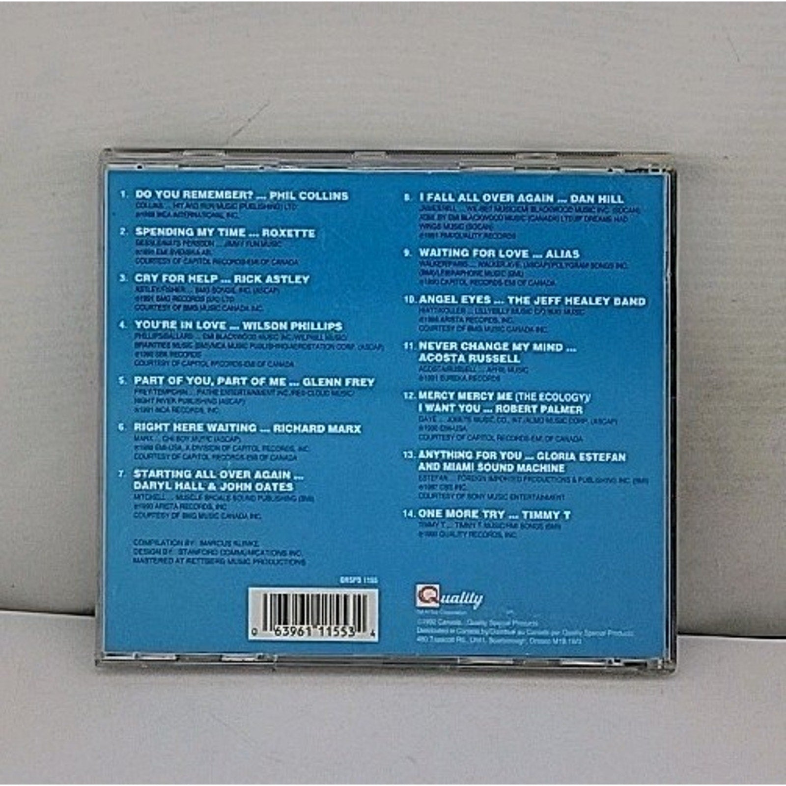 Today's Most Requested Love Songs '92 Audio CD