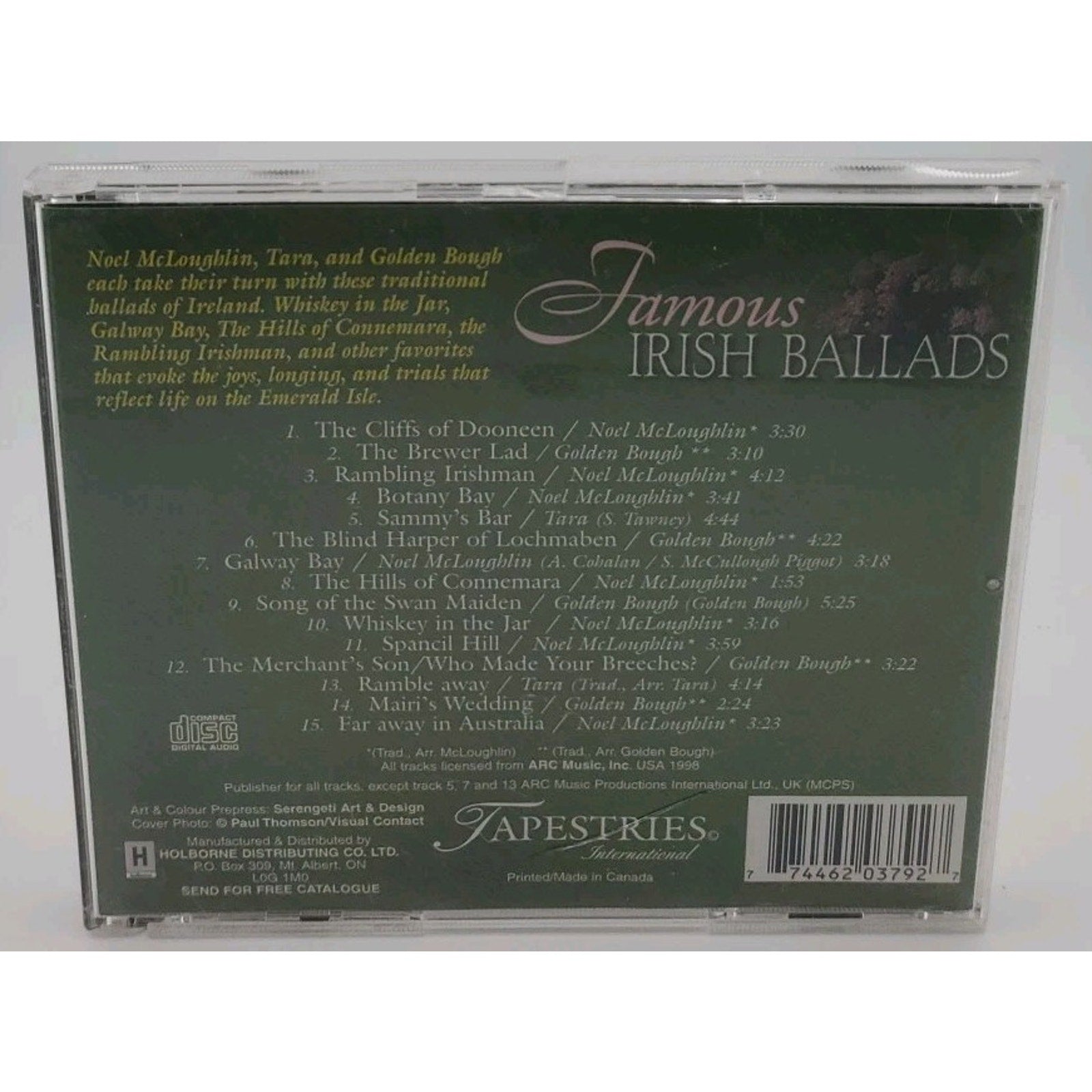 Famous Irish Ballads CD