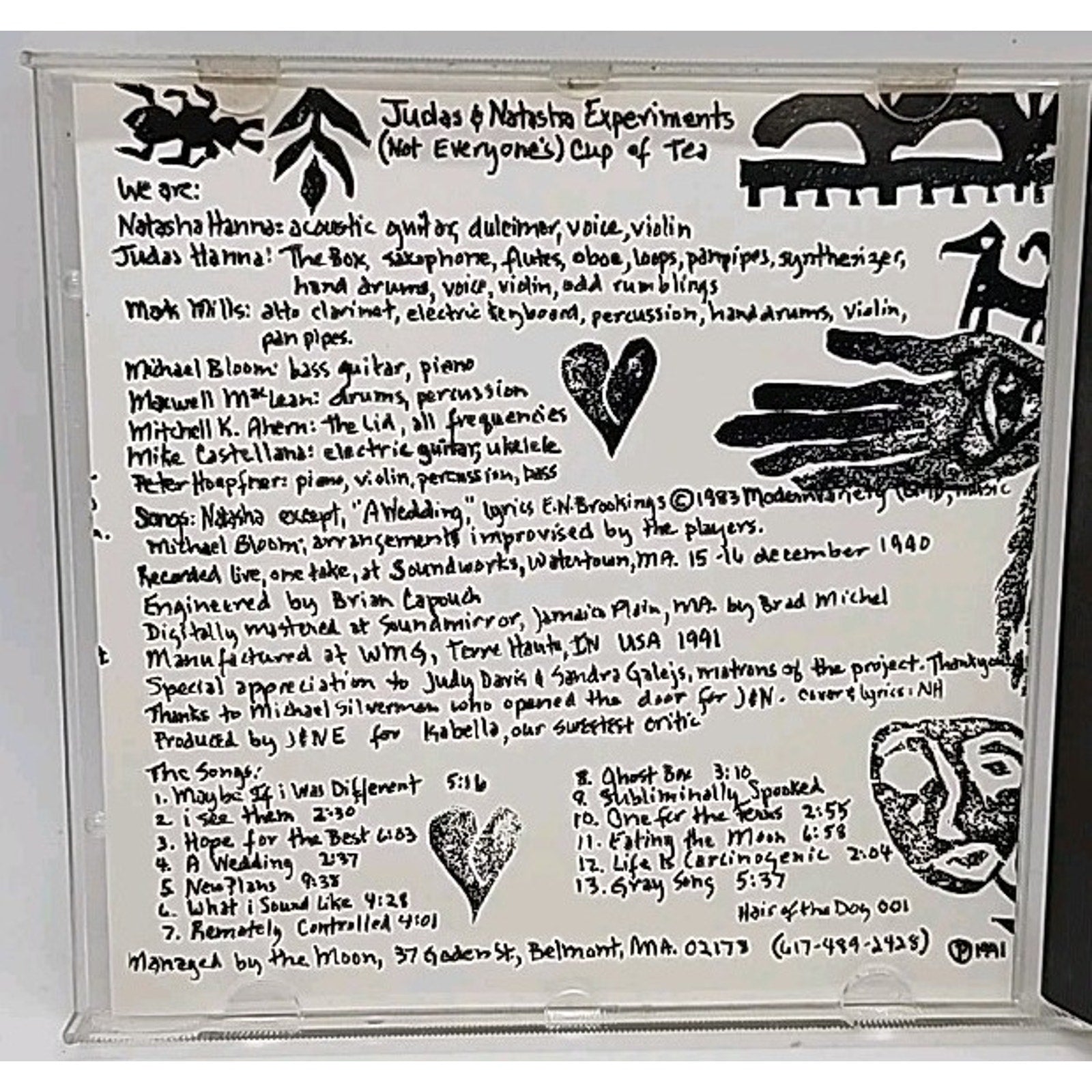 Judas And Natasha Experiments (CD)