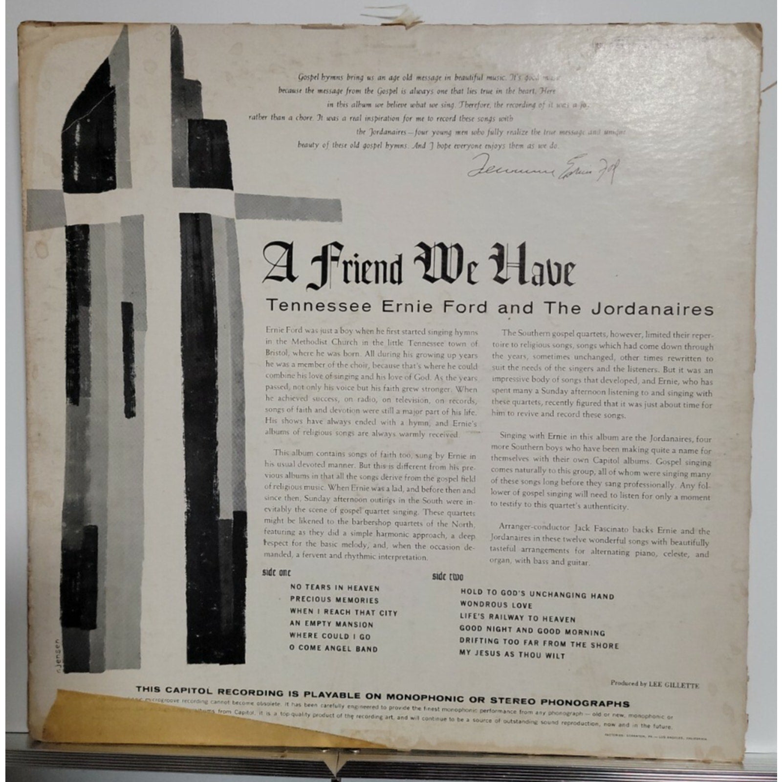 Tennessee Ernie Ford And The Jordanaires – A Friend We Have (Vinyl)