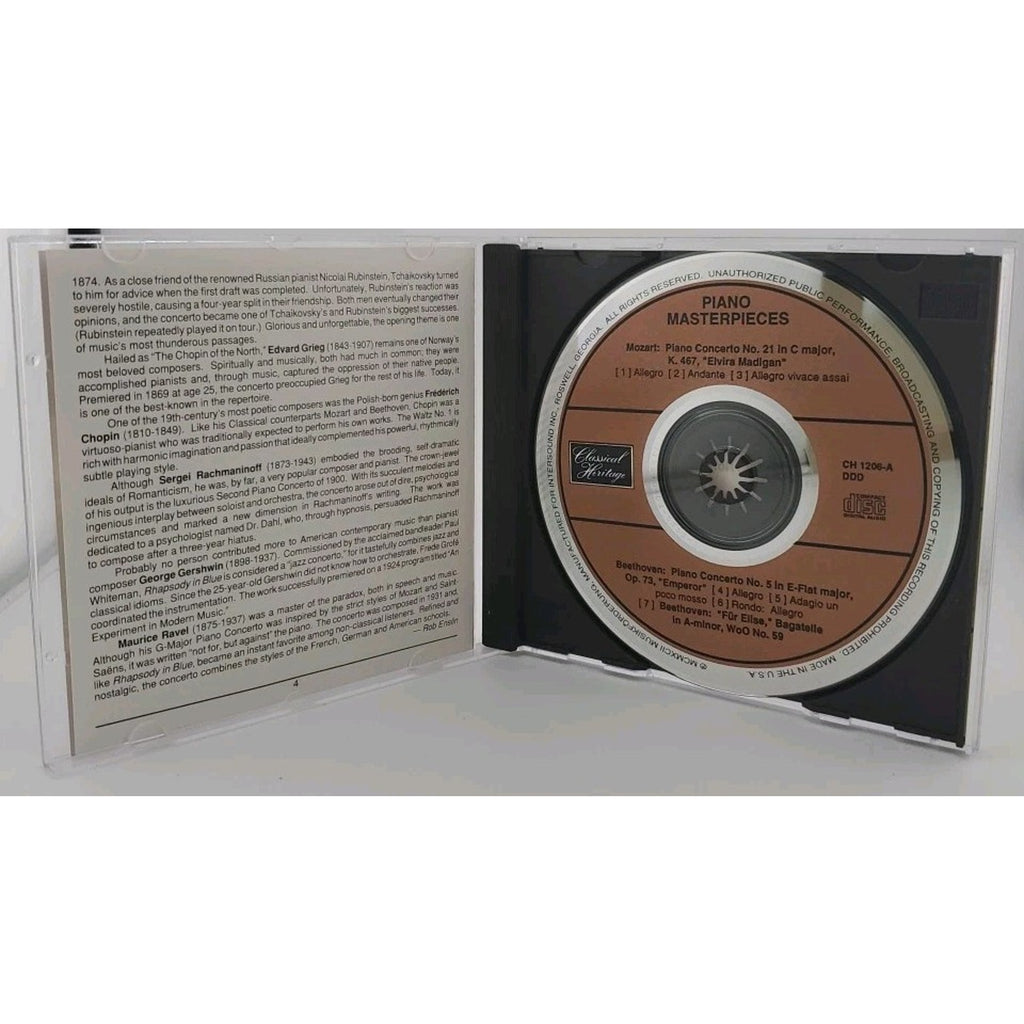 Lot Of 4 Piano Masterpieces by Various (CD, 1992, Classical Heritage)