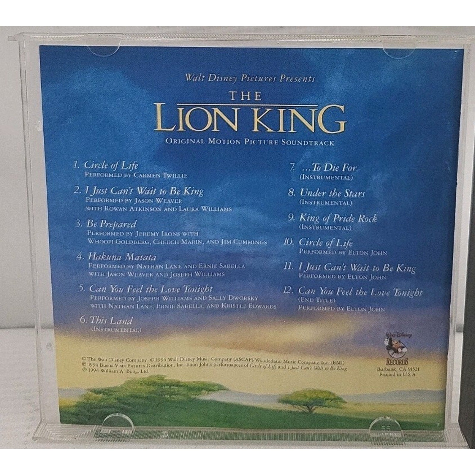 Soundtrack by Lion King (CD, 1994)