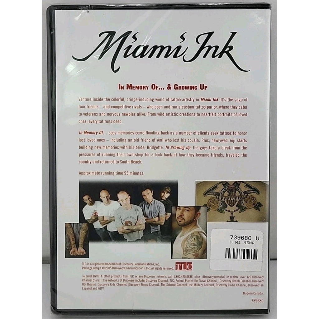 Miami Ink In Memory Of.... & Growing Up DVD *Brand New*