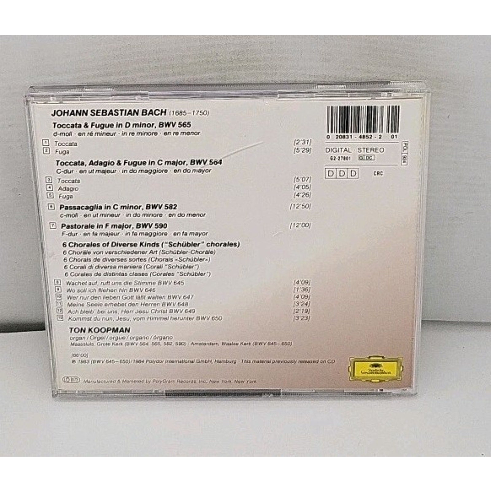 J.S. Bach: Organ Works - Ton Koopman CD