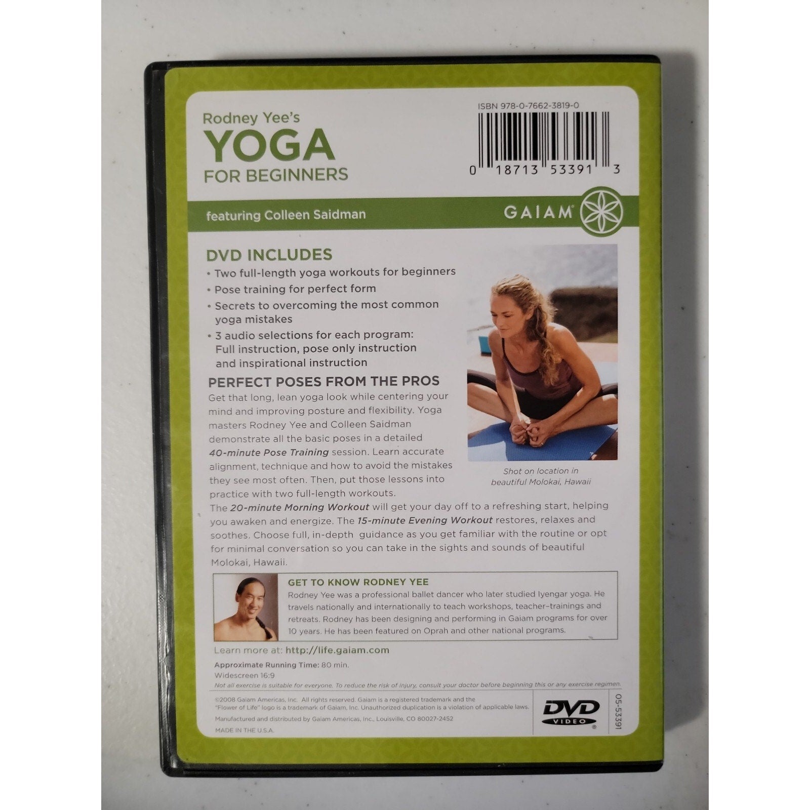 Rodney Yees Yoga for Beginners (DVD, 2009, Canadian)