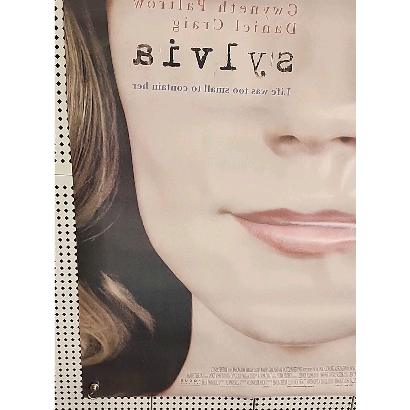 2003 Original Double Sided Sylvia Movie Poster 40” X 27” Sylvia Plath