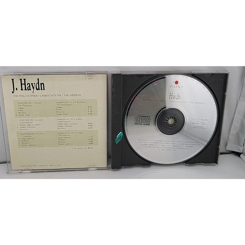Haydn: The Philosopher Lamentation The Imperial CD, Symphony NO. 22 26 53