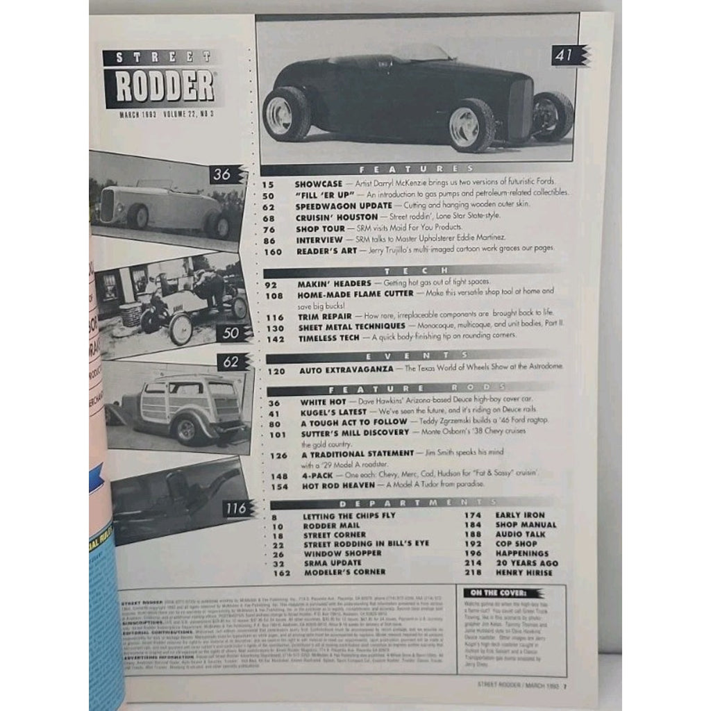 Street Rodder Magazine - March 1993 - Vol. 22 No. 3