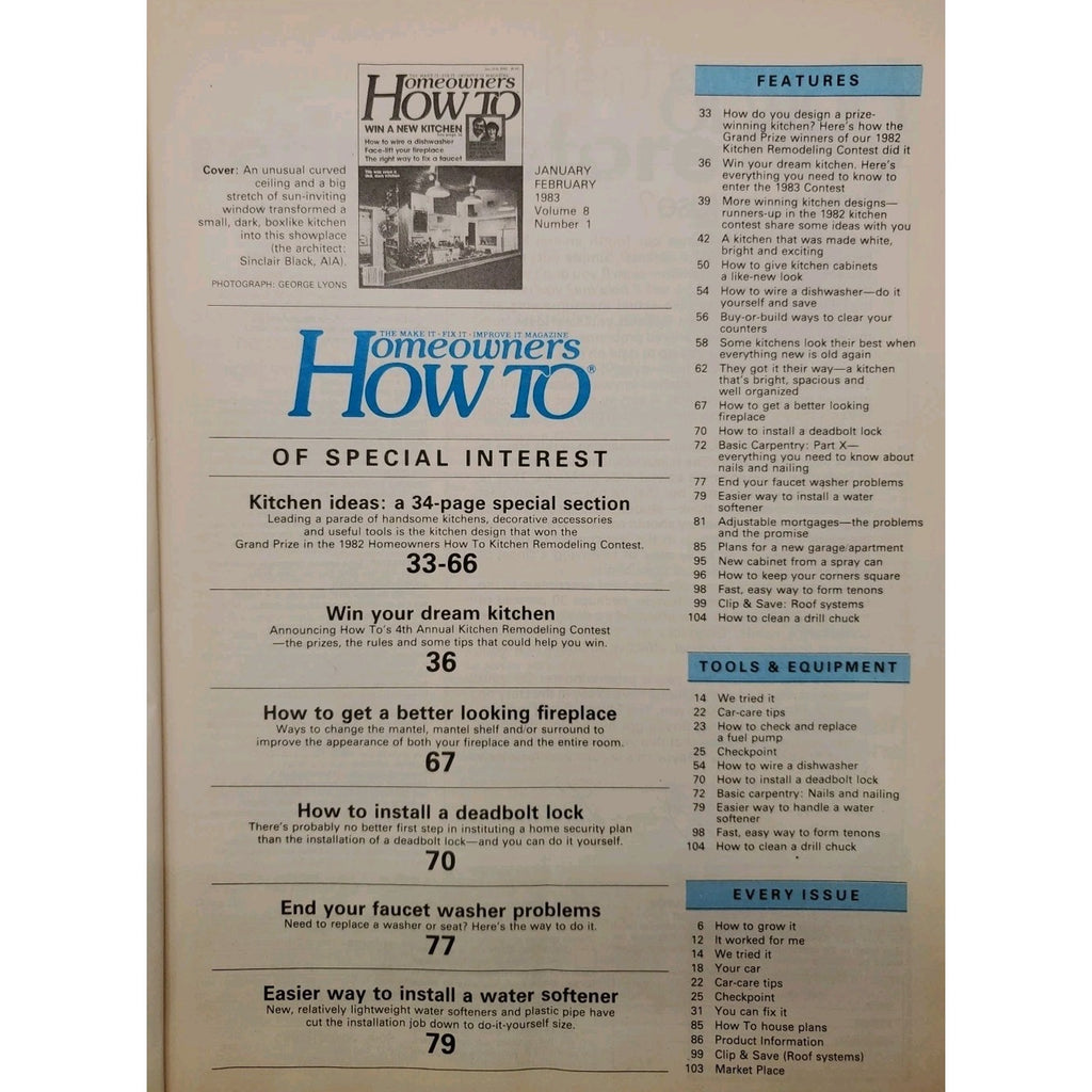 Homeowner's How To January/February 1983 Magazine