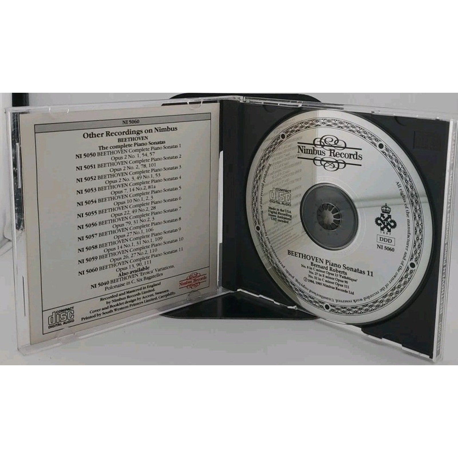 Beethoven, Bernard Roberts : Piano Sonatas 8, 27 & 32 (CD Nimbus)