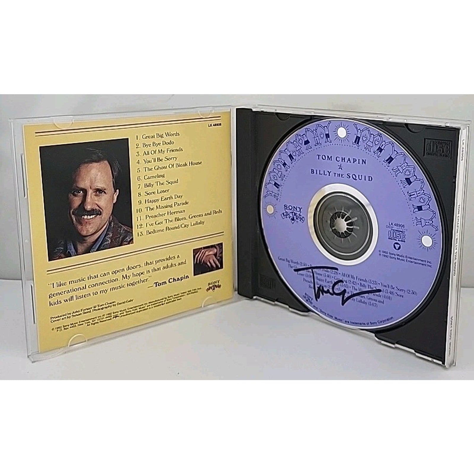 Billy the Squid by Tom Chapin (CD, Mar-1992) *Signed*