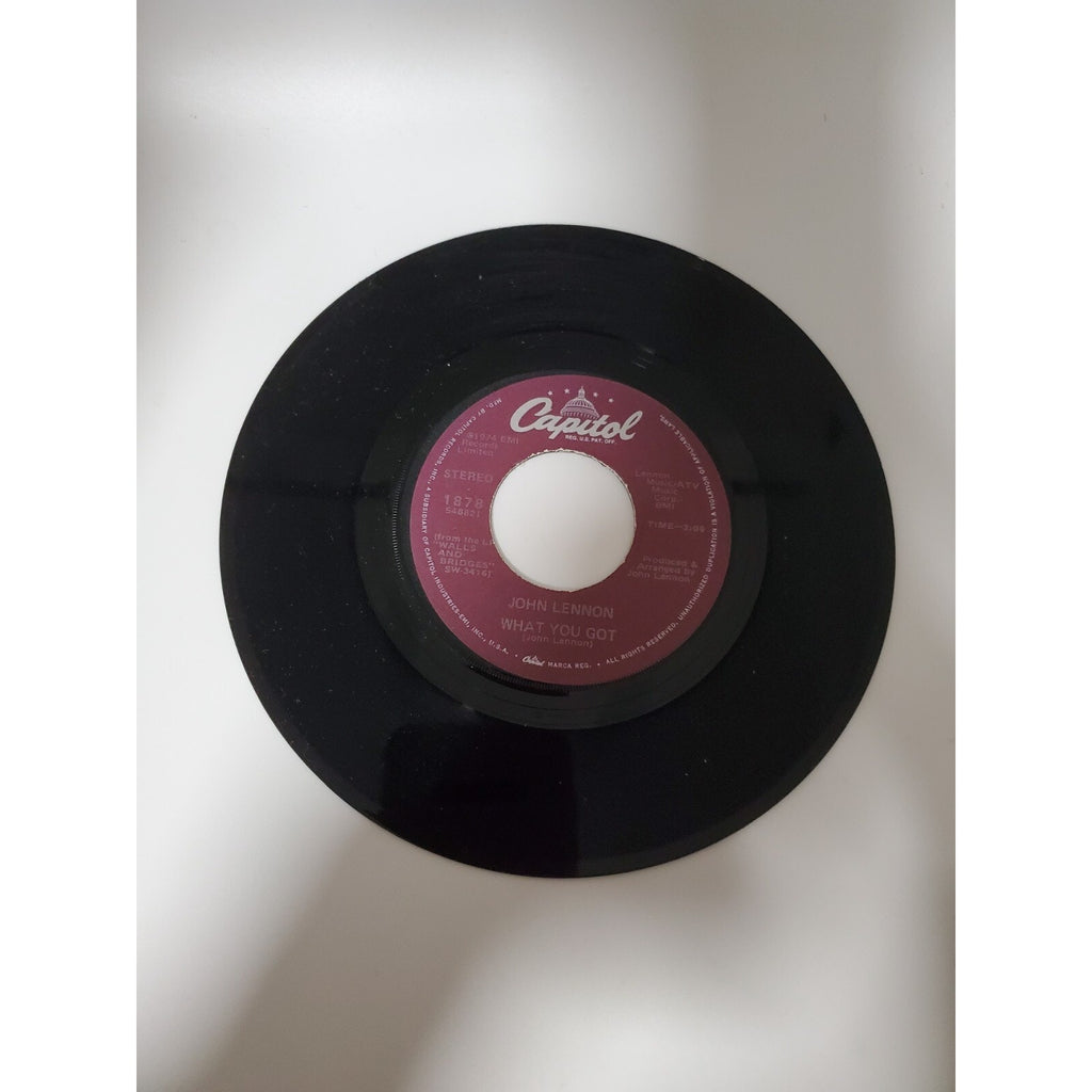 John Lennon - What You Got - 45RPM Record - Singles