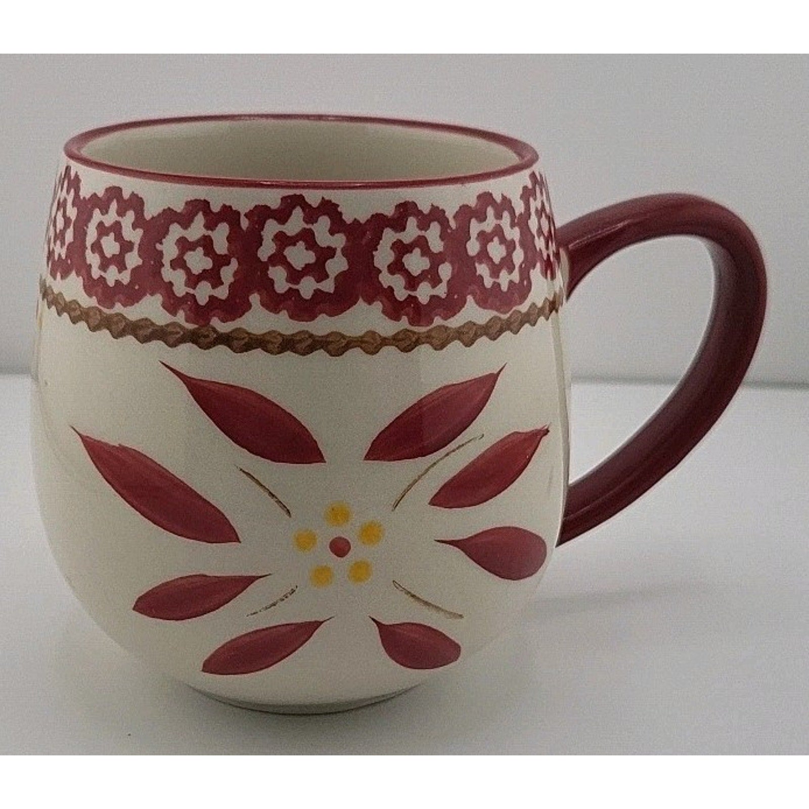 Temp-tations by Tara Old World Cranberry 14oz Mugs Set of 4
