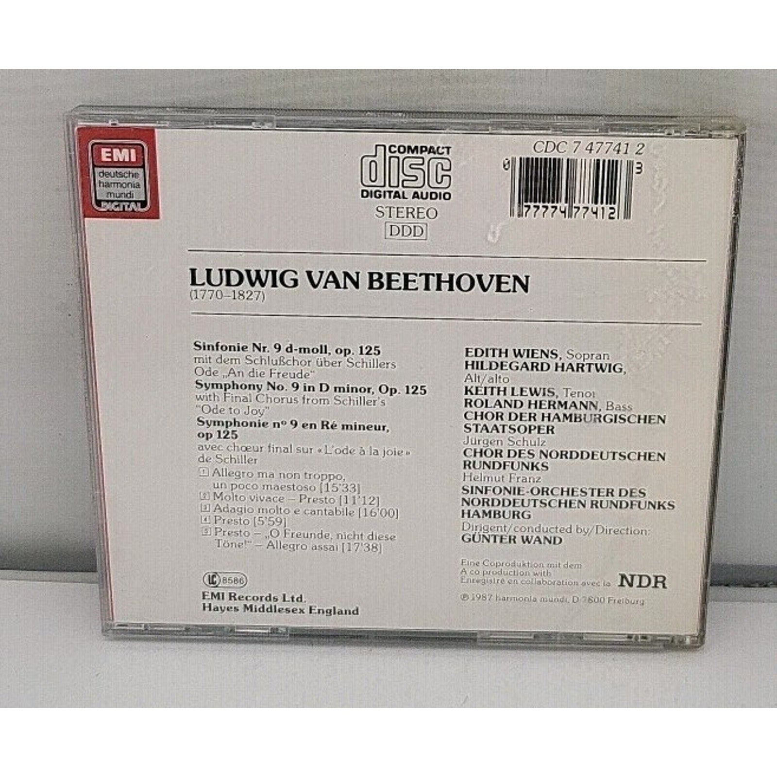 Beethoven - Stmphony No. 9 "Choral" - Wand CD