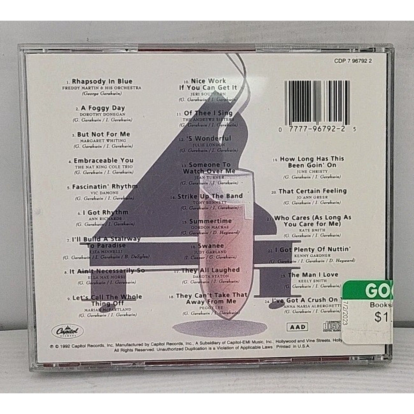Capitol Sings George Gershwin by Various (CD, 1992)