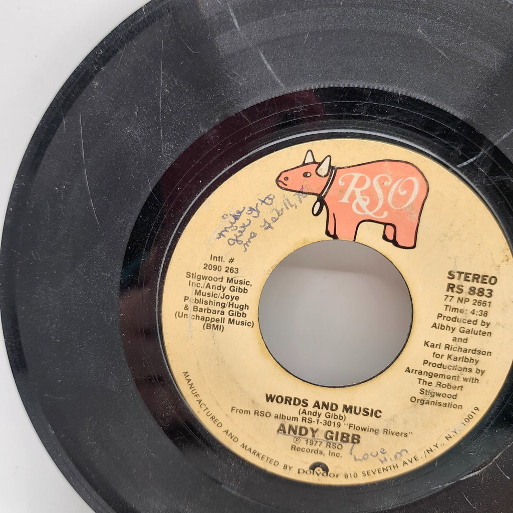 (Love Is) Thicker Than Water / Words and Music By Andy Gibb (Record) - RS 883