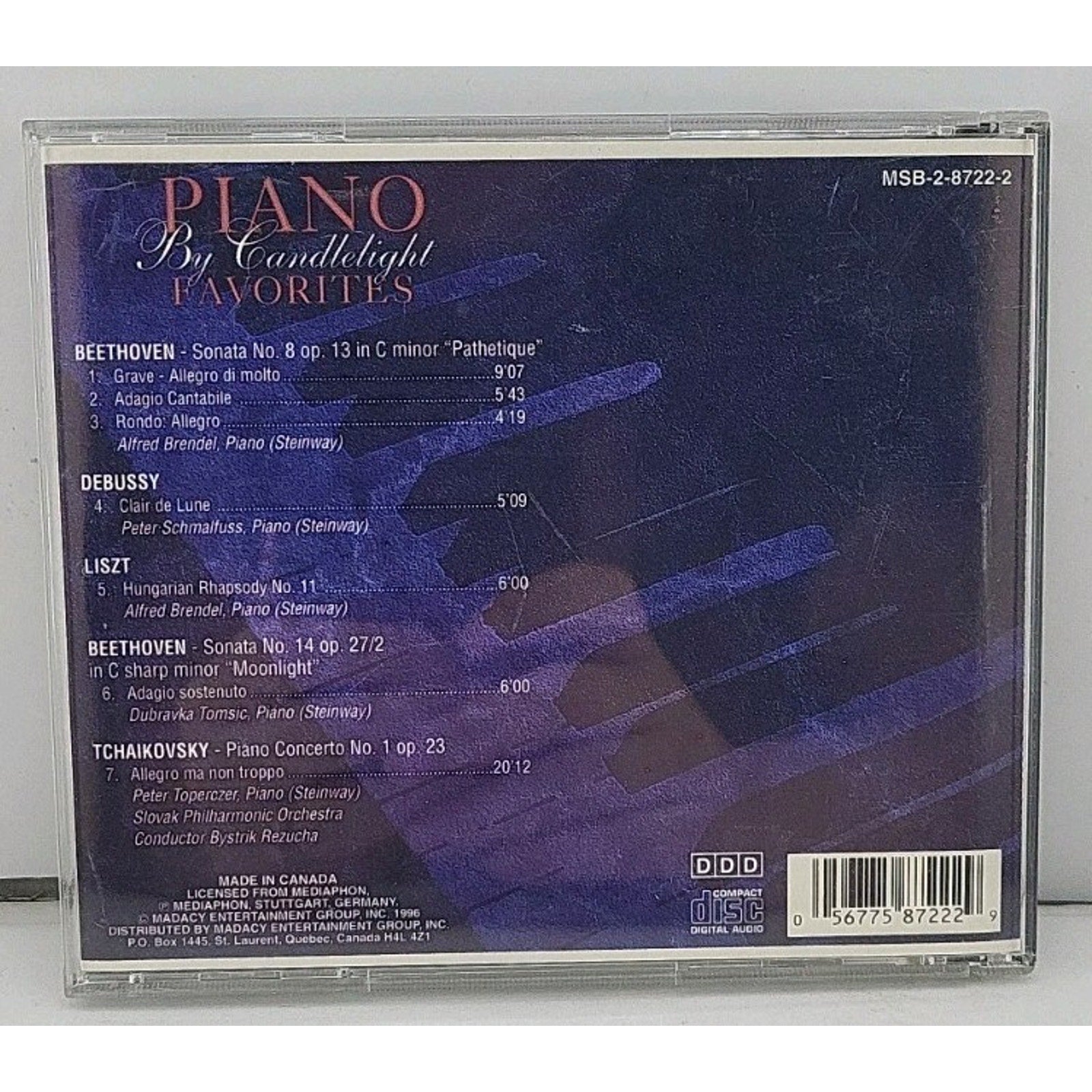 Piano by Candlelight Favorites by Various (CD, 1996) Disc 2 Only