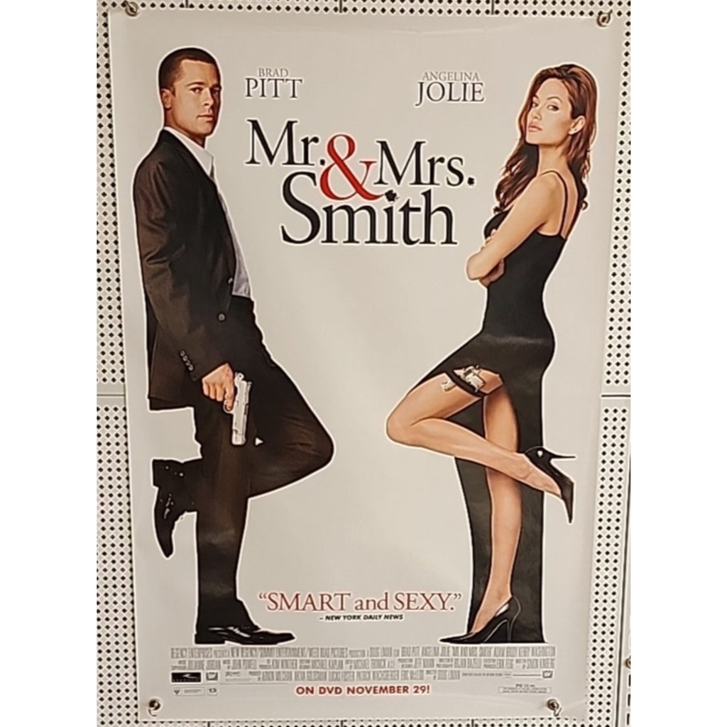 Mr. And Mrs. Smith Movie Poster Original 27x40 Angelina Jolie Brad Pitt