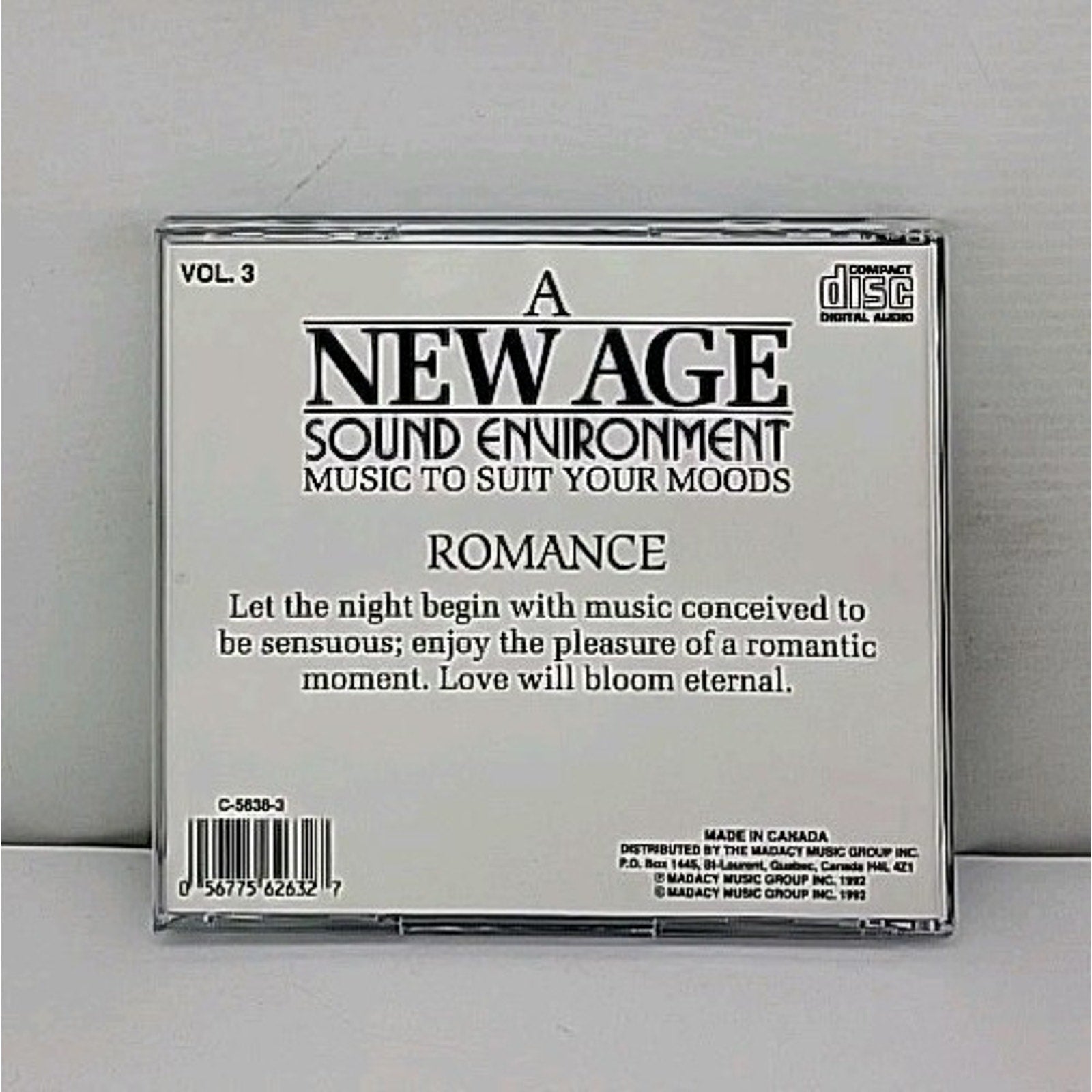 A New Age Sound Environment: Music To Suit Your Moods, Vol 3: Romance (CD, 1992)