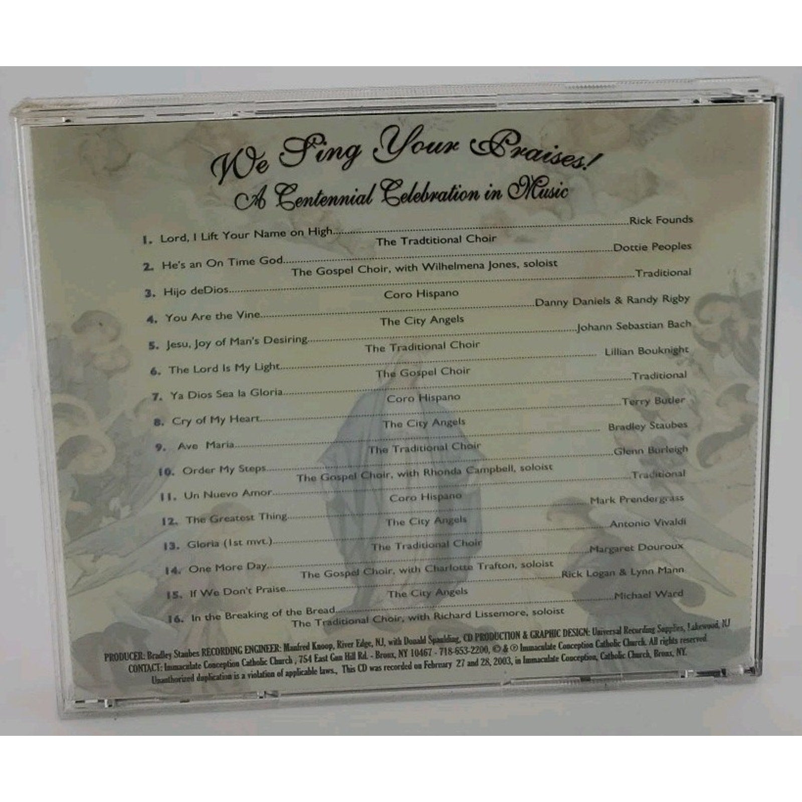 We Sing Your Praises! A Centennial Celebration In Music (CD)