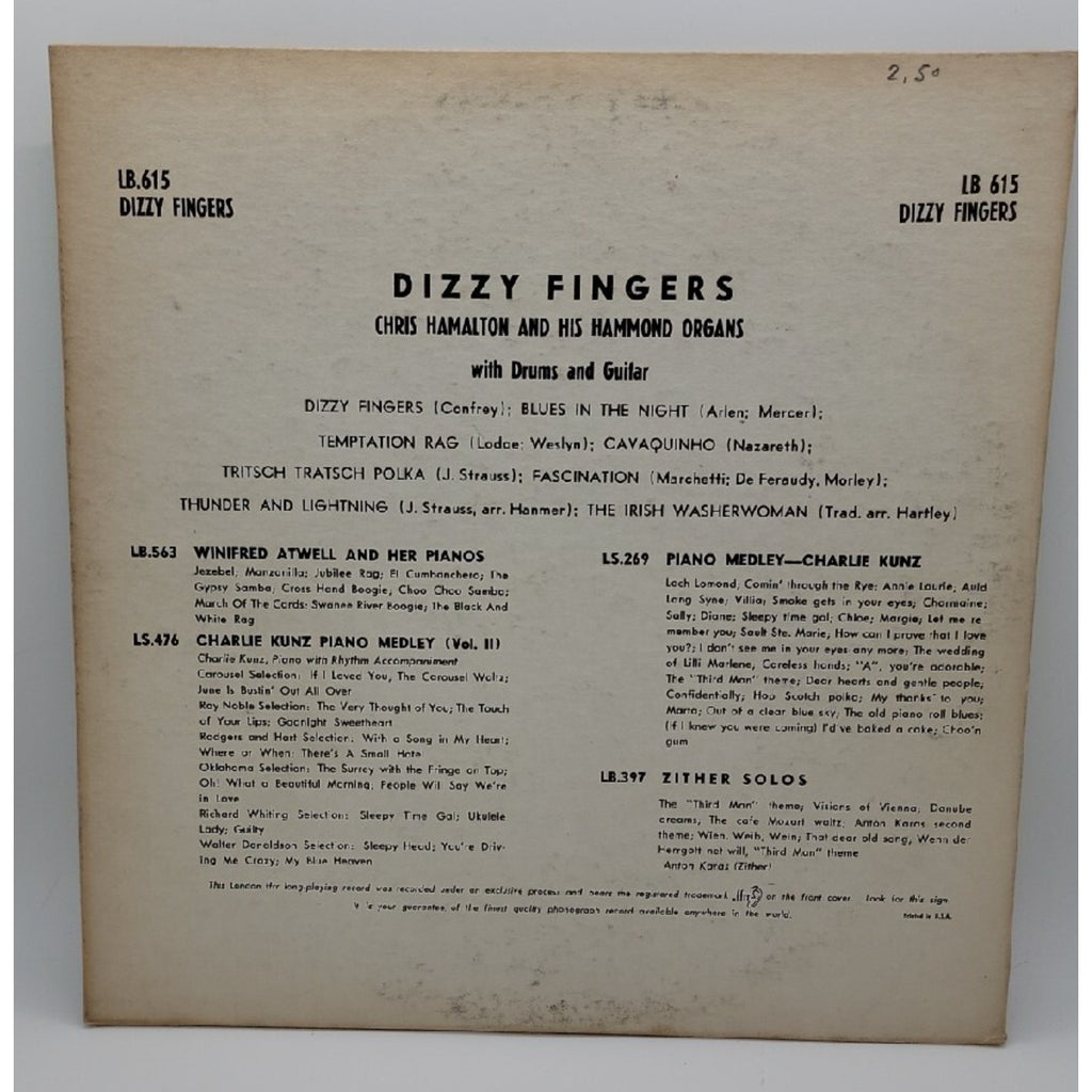 Dizzy Fingers Chris Hamilton Record