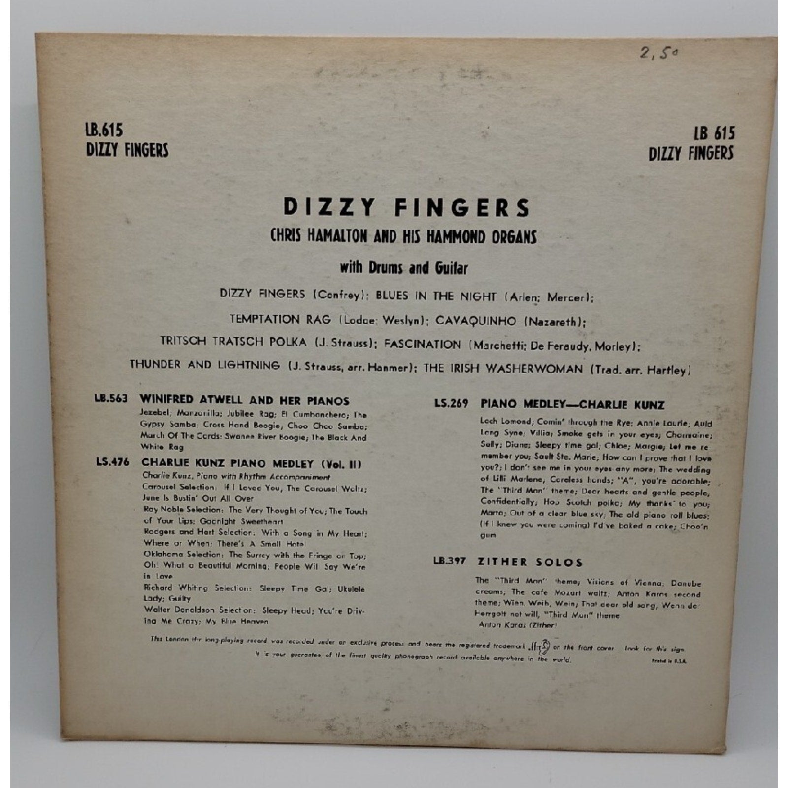 Dizzy Fingers Chris Hamilton Record