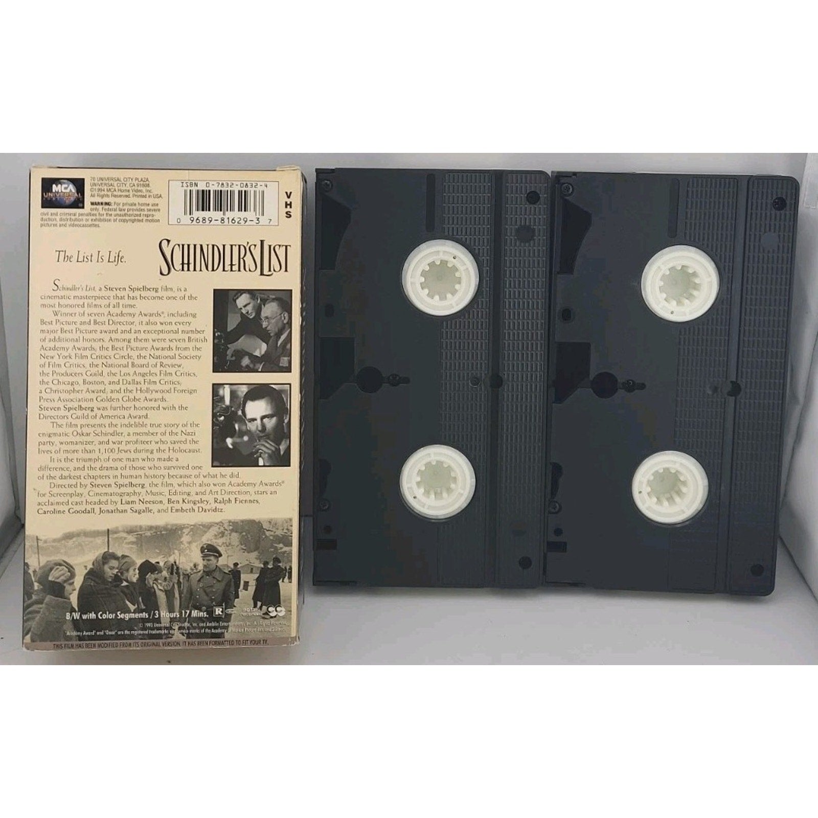 Schindlers List (VHS, 1997, 2-Tape Set)