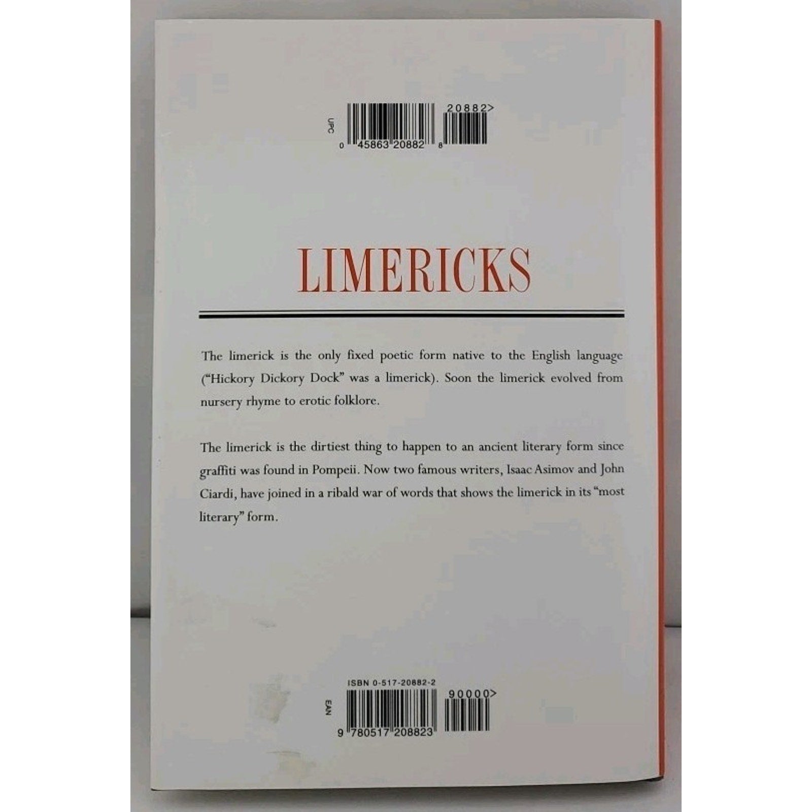 Grossery of Limericks by John Ciardi and Isaac Asimov (1981, Hardcover)