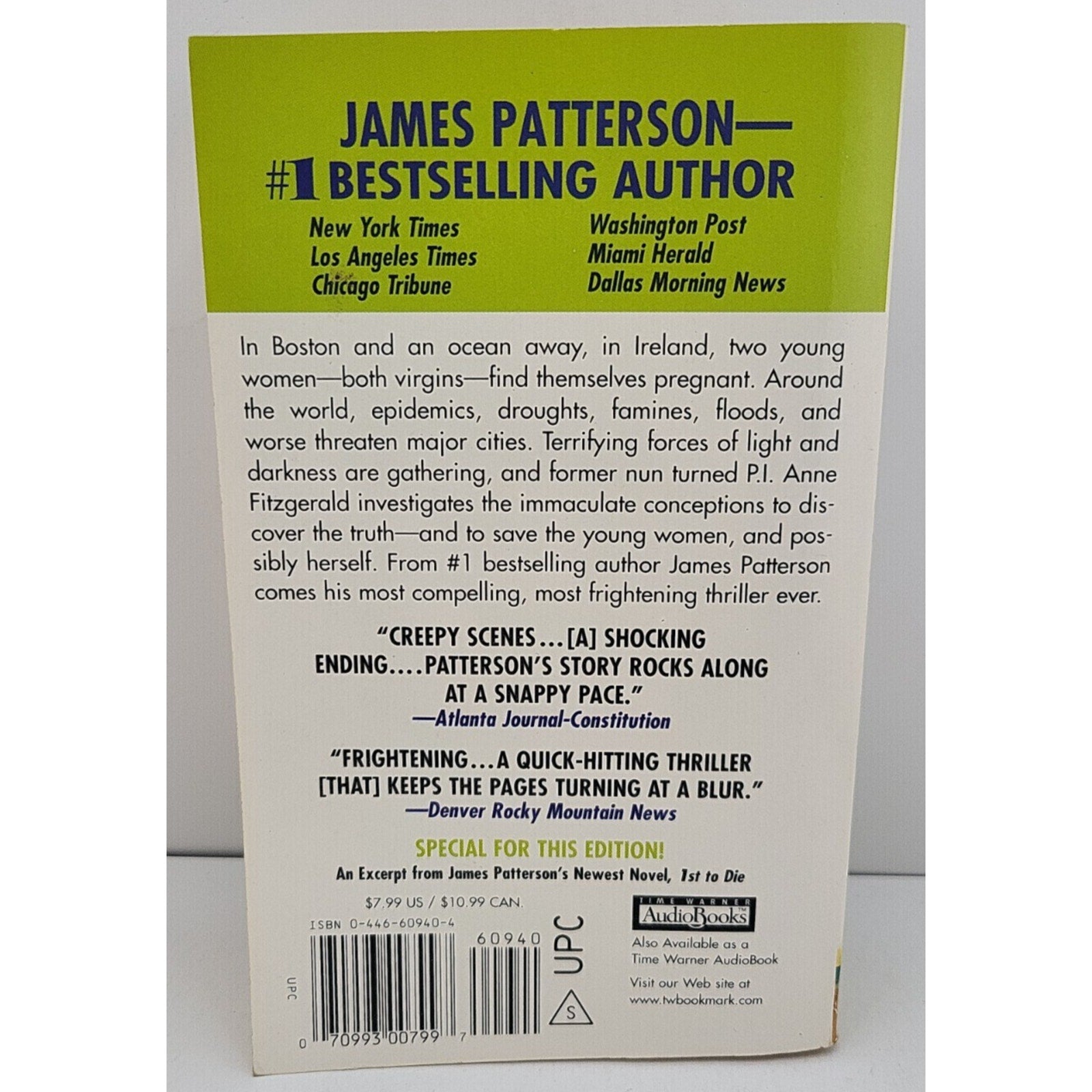 Cradle and All by James Patterson (2001, Trade Paperback)
