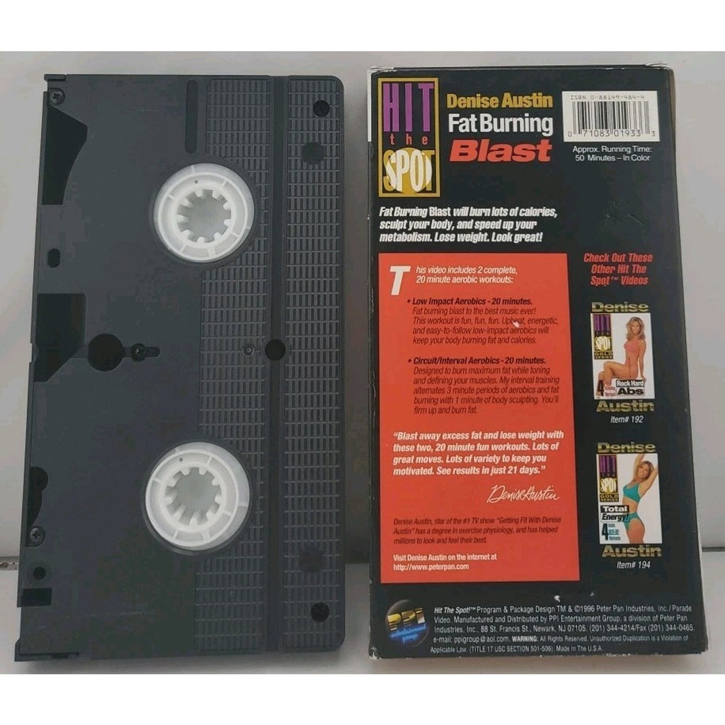 Denise Austin - Hit the Spot Gold Series: Fat Burning Blast (VHS, 1996)