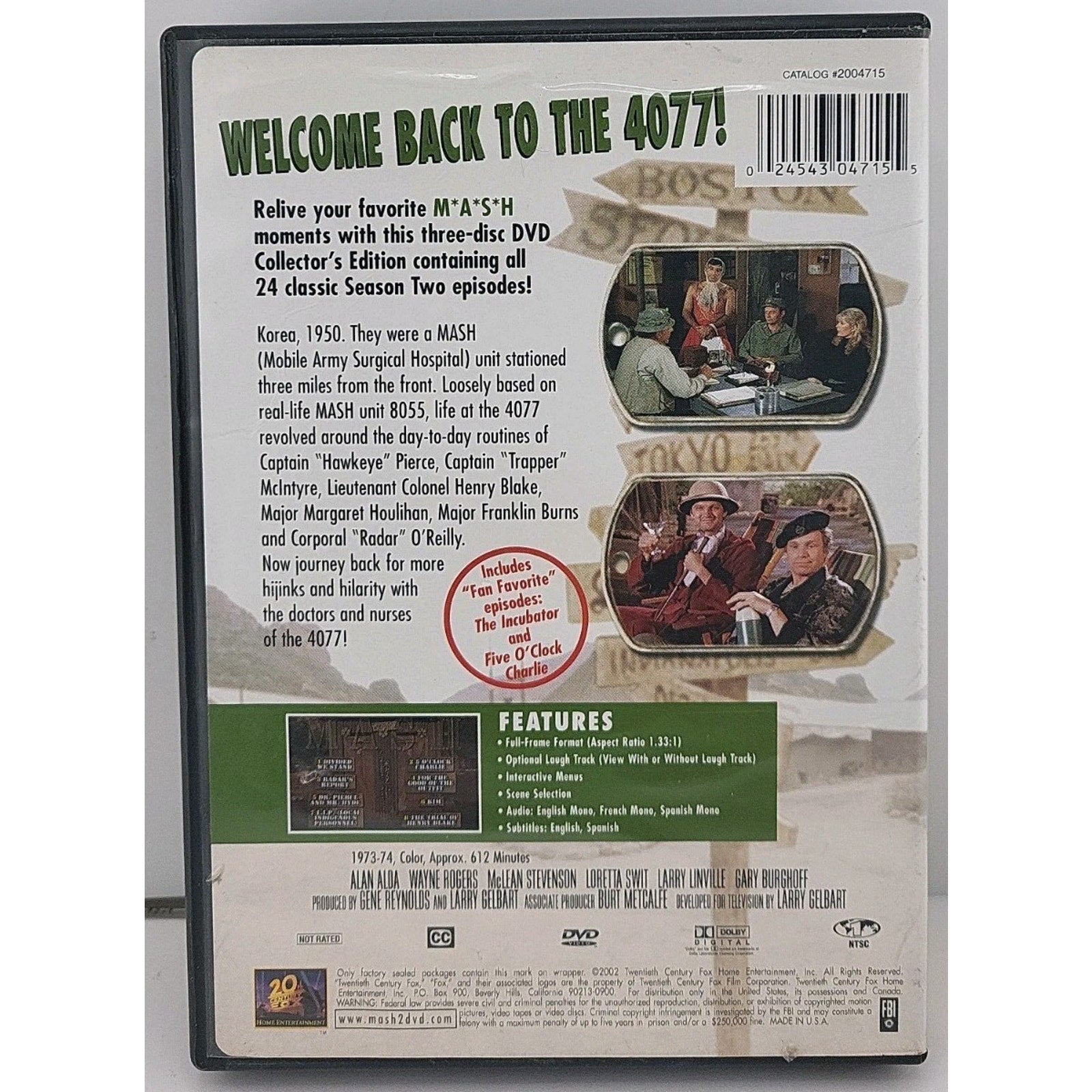 MASH - Season 2 (DVD, 2002, 2 Of 3 Discs) *Missing DISC 2*