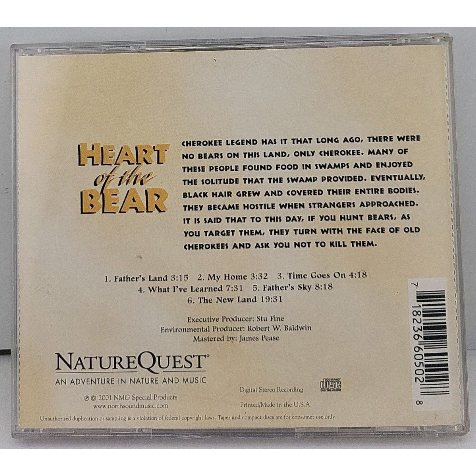 Heart of the Bear CD 2001 NatureQuest Cherokee