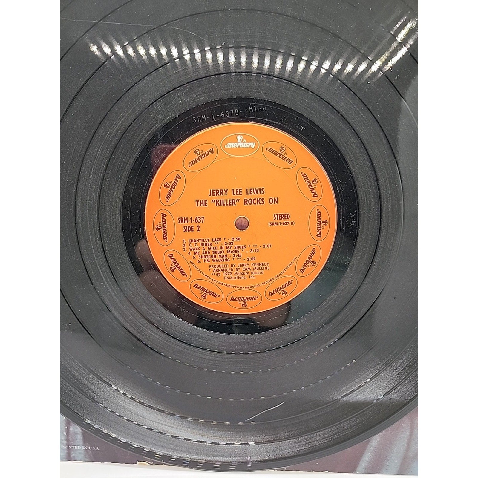 Jerry Lee Lewis The "Killer" Rocks On LP 1972 Mercury SRM 1-637 (Record)