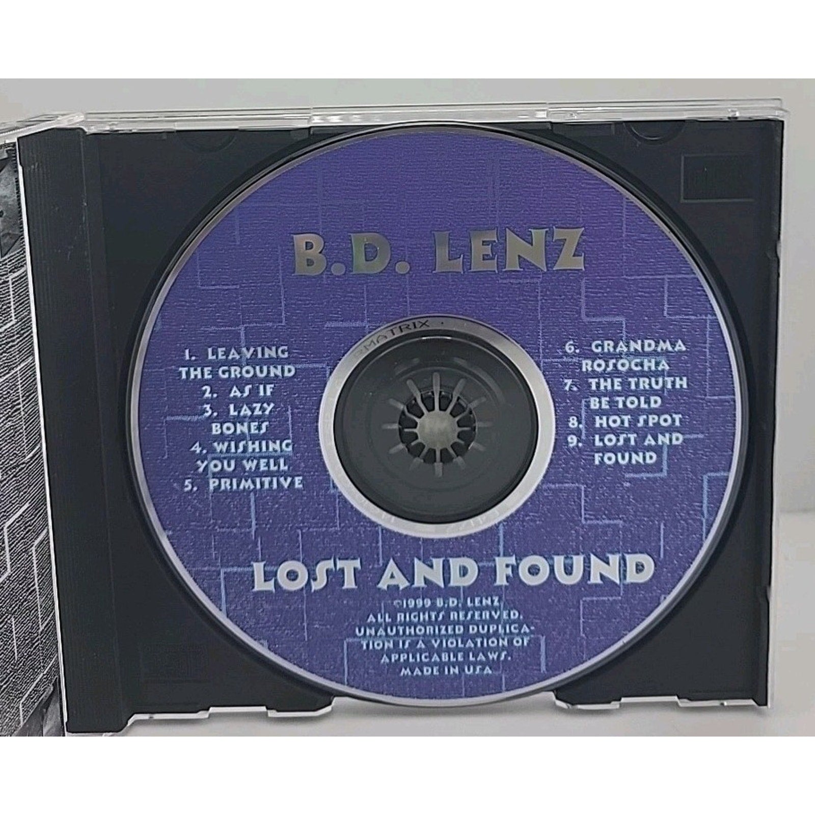 Lost & Found by B.D. Lenz (CD, 2003)