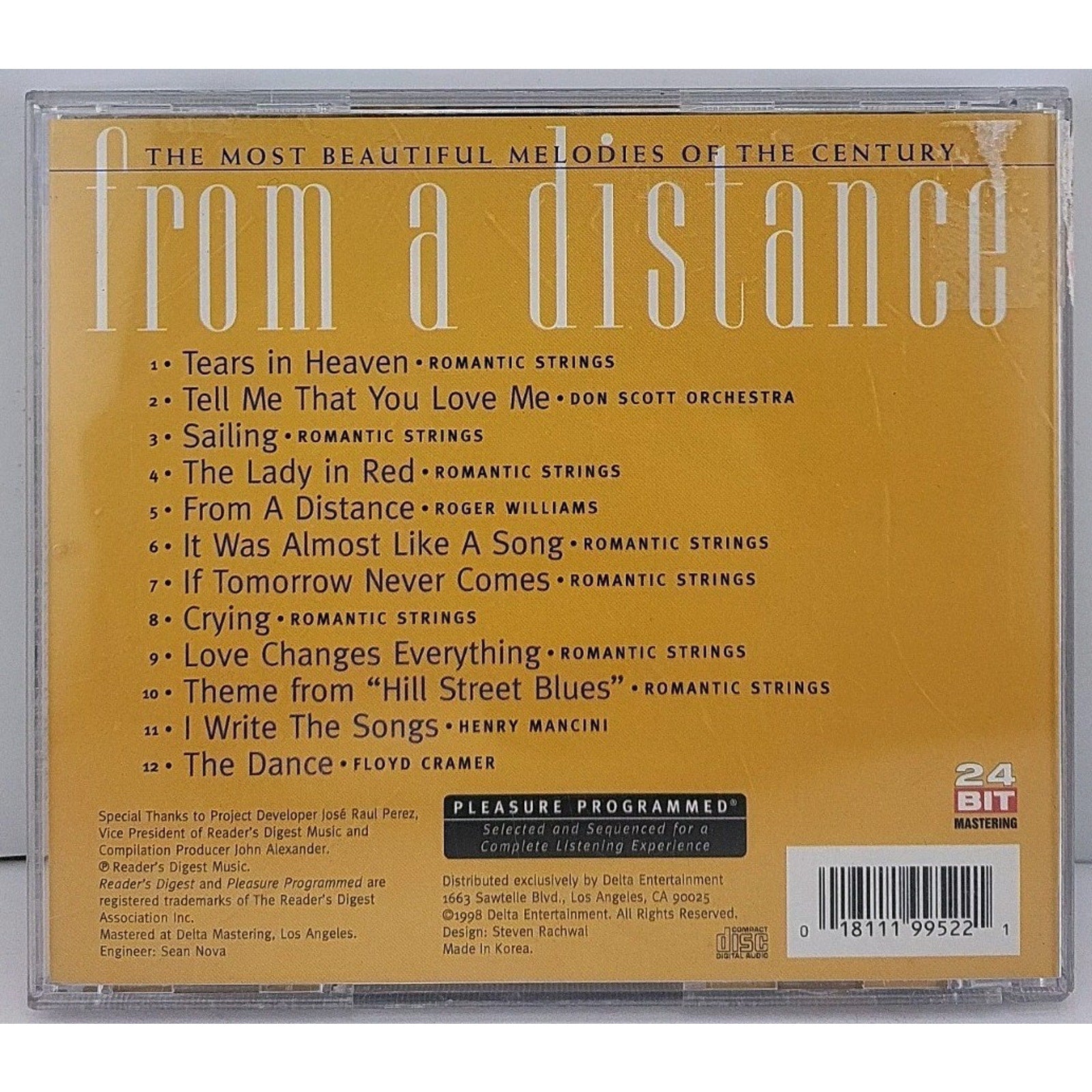 Most Beautiful Melodies of the Century: From a Distance by Various Artists (CD,