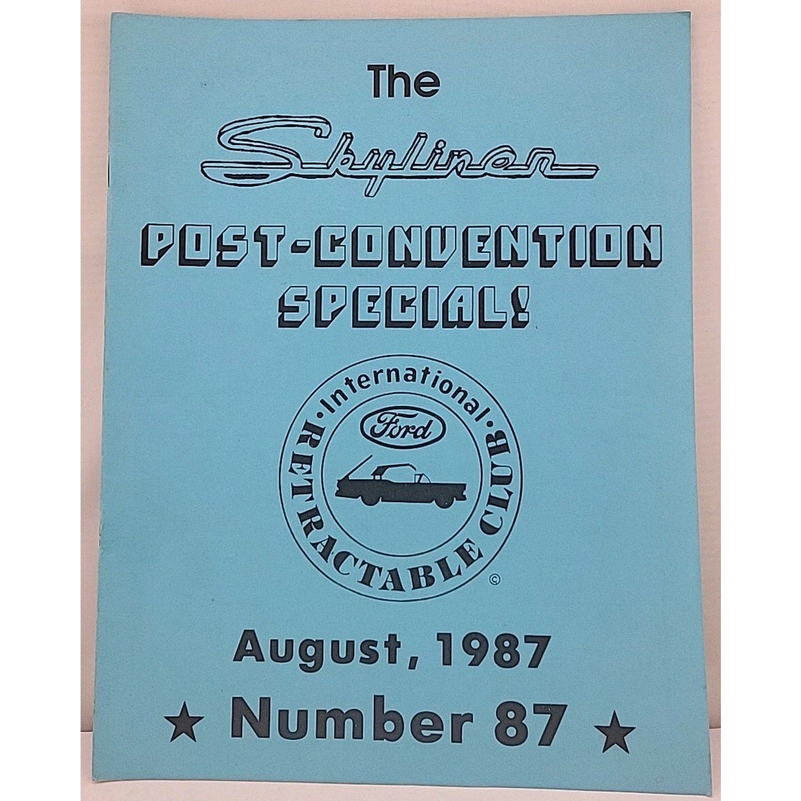 The Skyliner - International Retractable Club - August 1987 Number 87