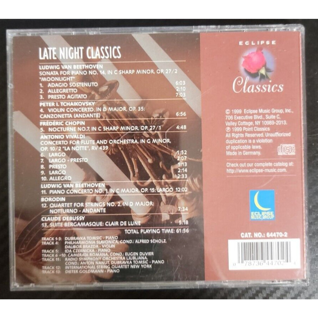 Late Night Classics by Various Artists (CD, Feb-2000, Eclipse Music Group)