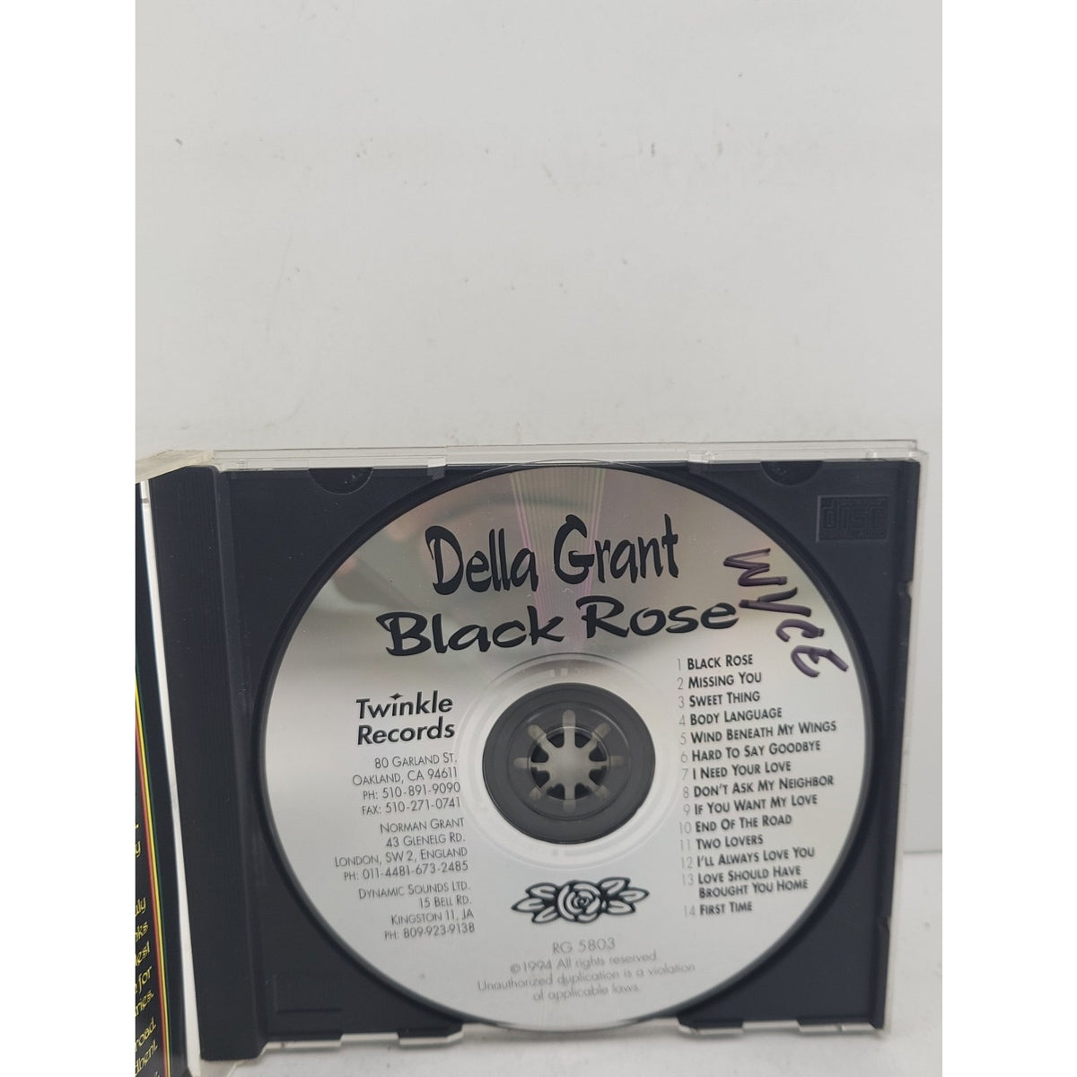 Della Grant Black Rose CD