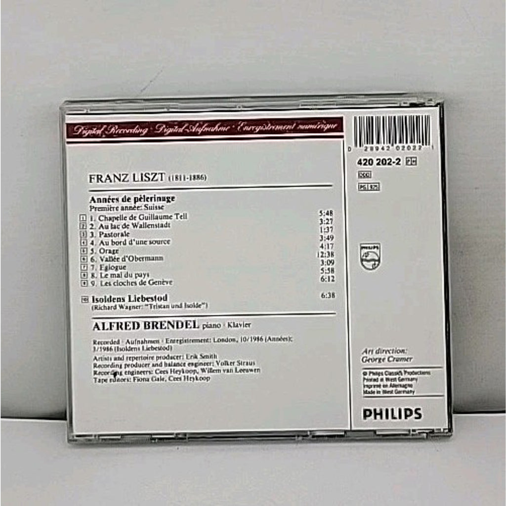 Annees De Pelerinage, Book I / Liebestod - Music CD - Liszt,Wagner,Liszt,Brendel