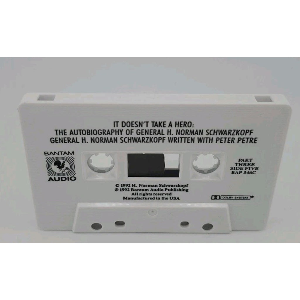 General H. Norman Schwarzkopf It Doesnt Take A Hero 4 Parts Cassette