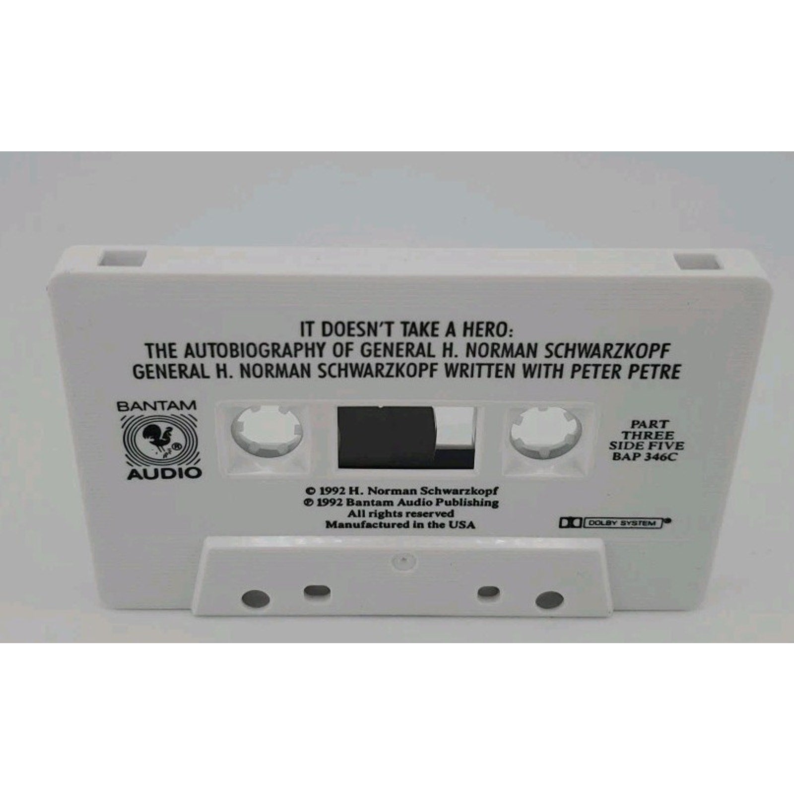 General H. Norman Schwarzkopf It Doesnt Take A Hero 4 Parts Cassette