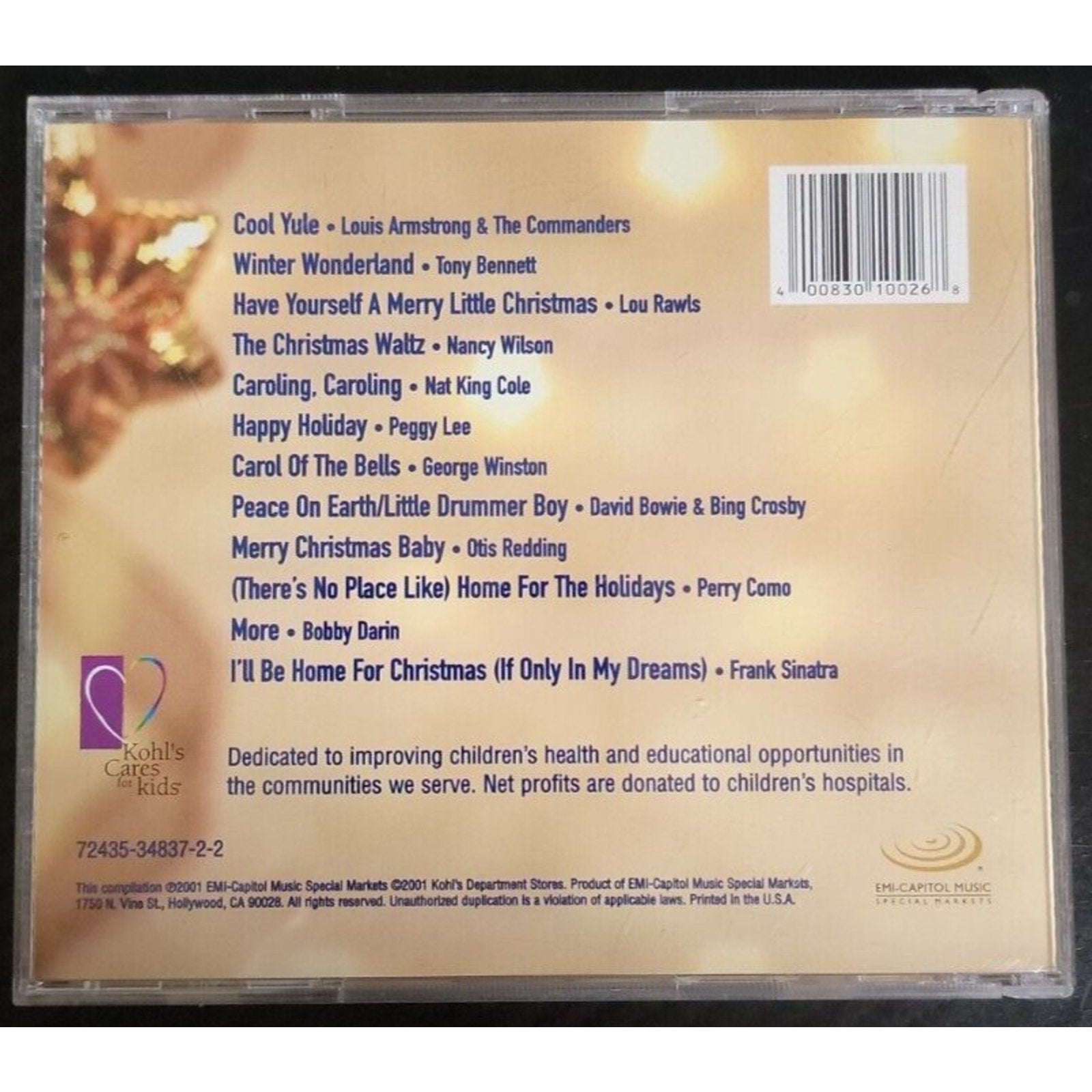 Songs Of The Season 2001 - Kohl's Cares For Kids (CD, 2001, EMI-Capitol)